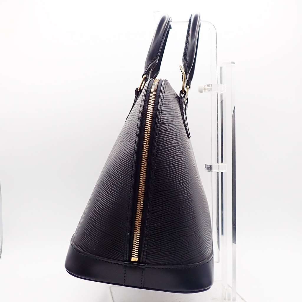 Louis Vuitton Alma Handbag Black Leather Very good condition - Model View