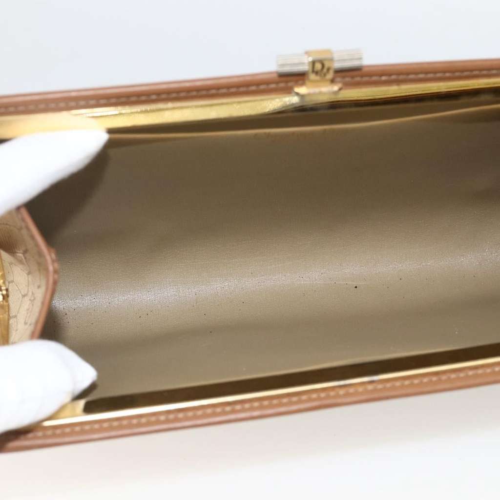 Christian Dior Vintage honeycomb clutch Beige Canvas Very good condition - Box View