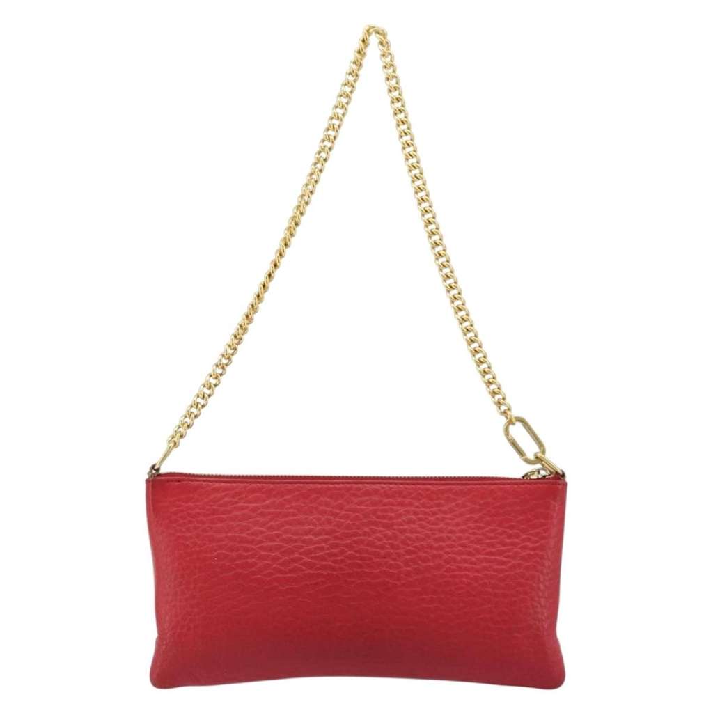Chloe Envelope Wallet on Chain Red Leather Very good condition - Back View