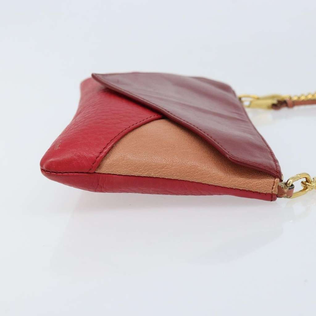 Chloe Envelope Wallet on Chain Red Leather Very good condition - Inside View