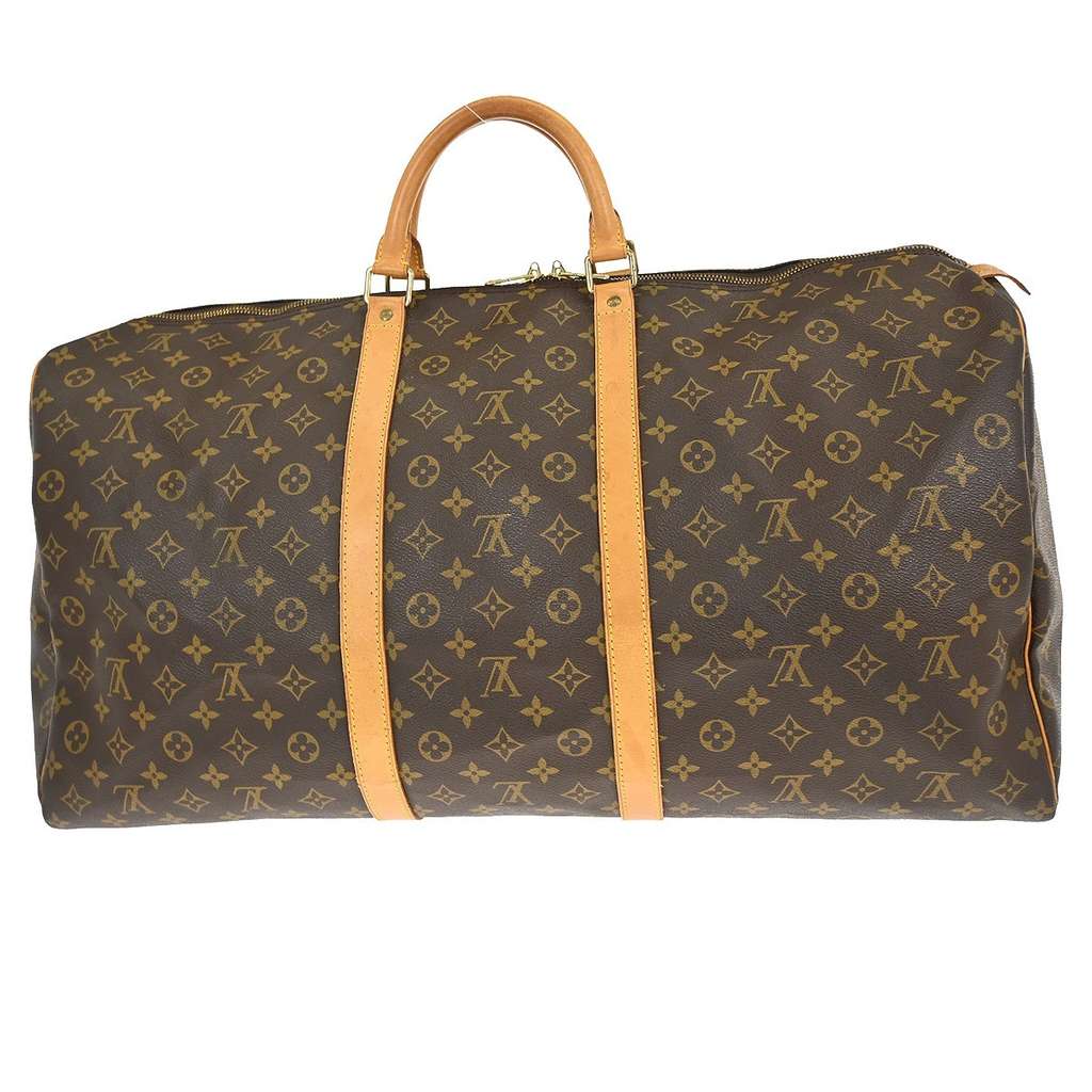 Louis Vuitton Keepall Bag Brown Canvas Good condition - Back View