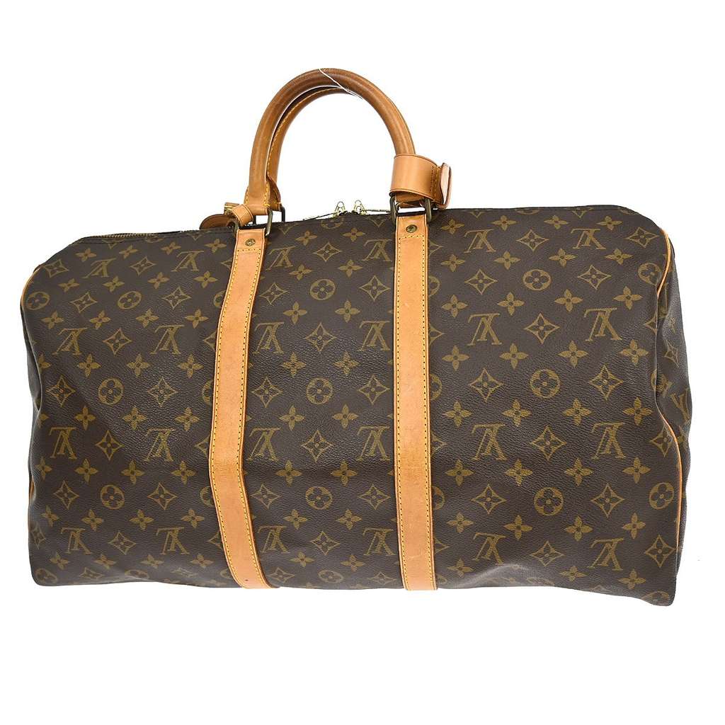 Louis Vuitton Keepall Bag Brown Canvas Very good condition - Back View
