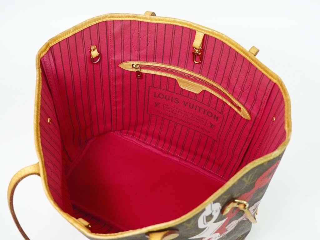 Louis Vuitton Neverfull NM Tote Brown Canvas Very good condition - Model View