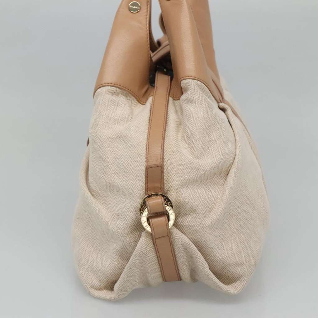 Bvlgari Chandra Hobo Beige Canvas Very good condition - Model View