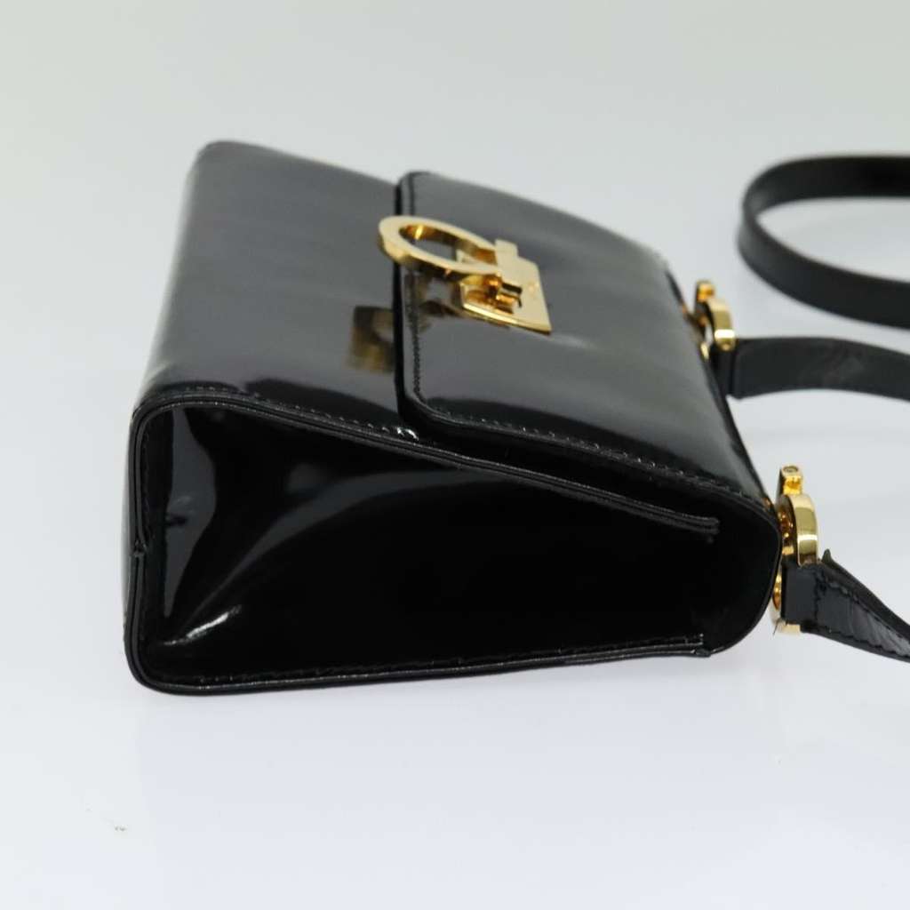 Salvatore Ferragamo Gancini Shoulder Bag Black Very good condition - Model View