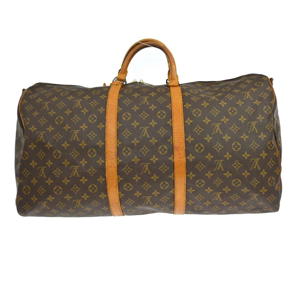 Louis Vuitton Keepall Bandouliere Bag Brown Canvas Good condition - Back View