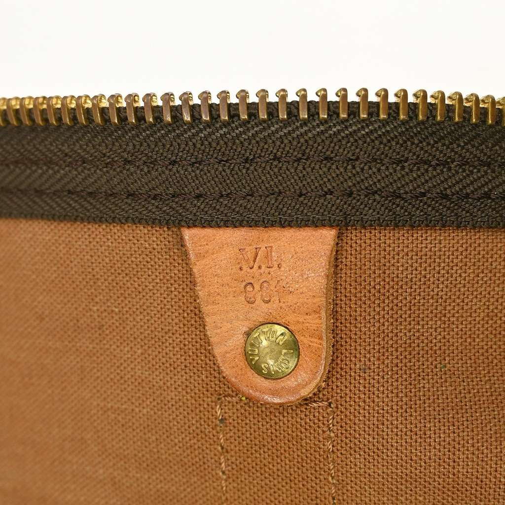 Louis Vuitton Keepall Bandouliere Bag Brown Canvas Very good condition - Box View