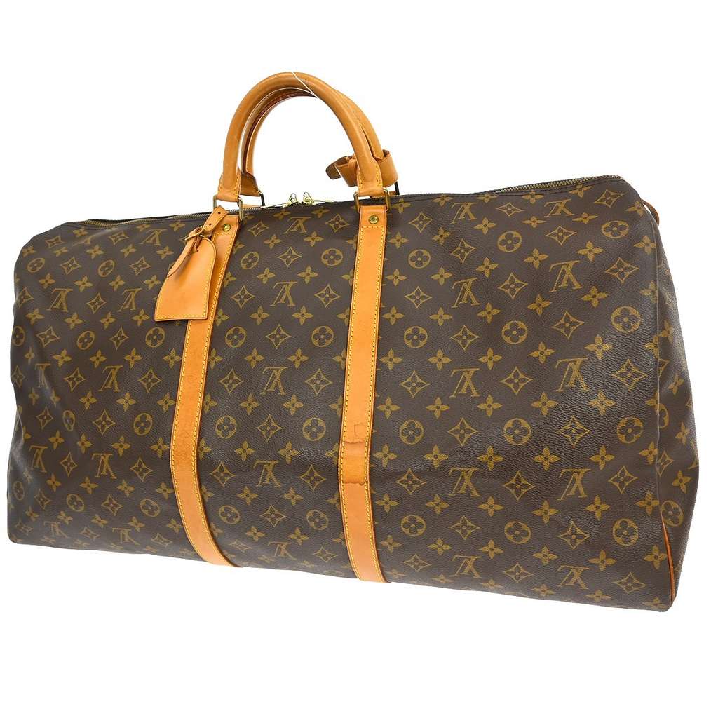 Louis Vuitton Keepall Bag Brown Canvas Very good condition - Back View