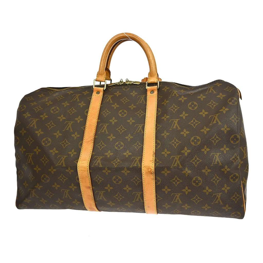 Louis Vuitton Keepall Bag Brown Canvas Good condition - Back View