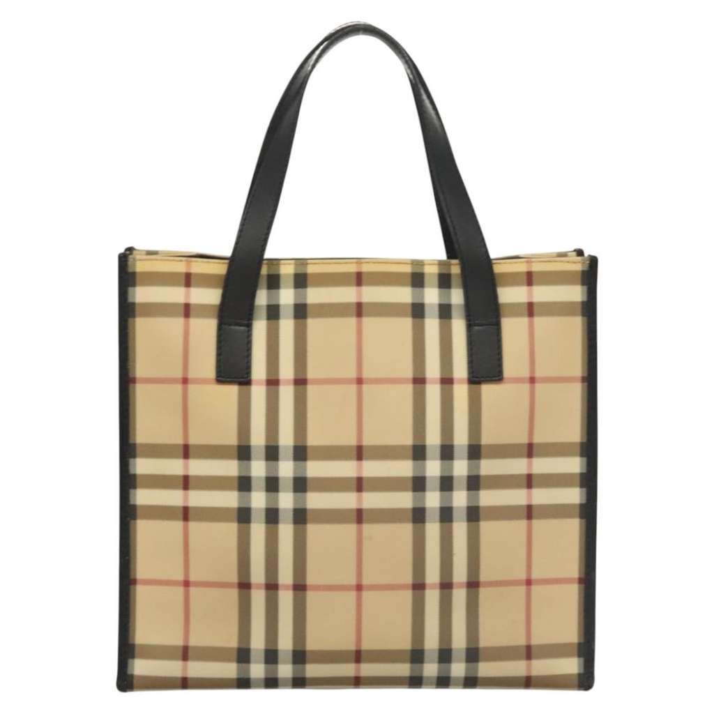 Burberry Nova Check Tote Beige Canvas Very good condition - Back View