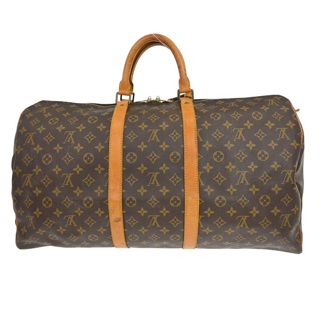 Louis Vuitton Keepall Bag Brown Canvas Good condition - Back View