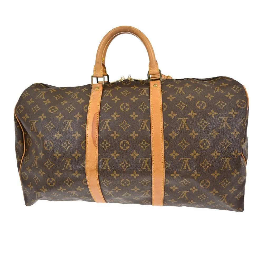 Louis Vuitton Keepall Bag Brown Canvas Very good condition - Back View