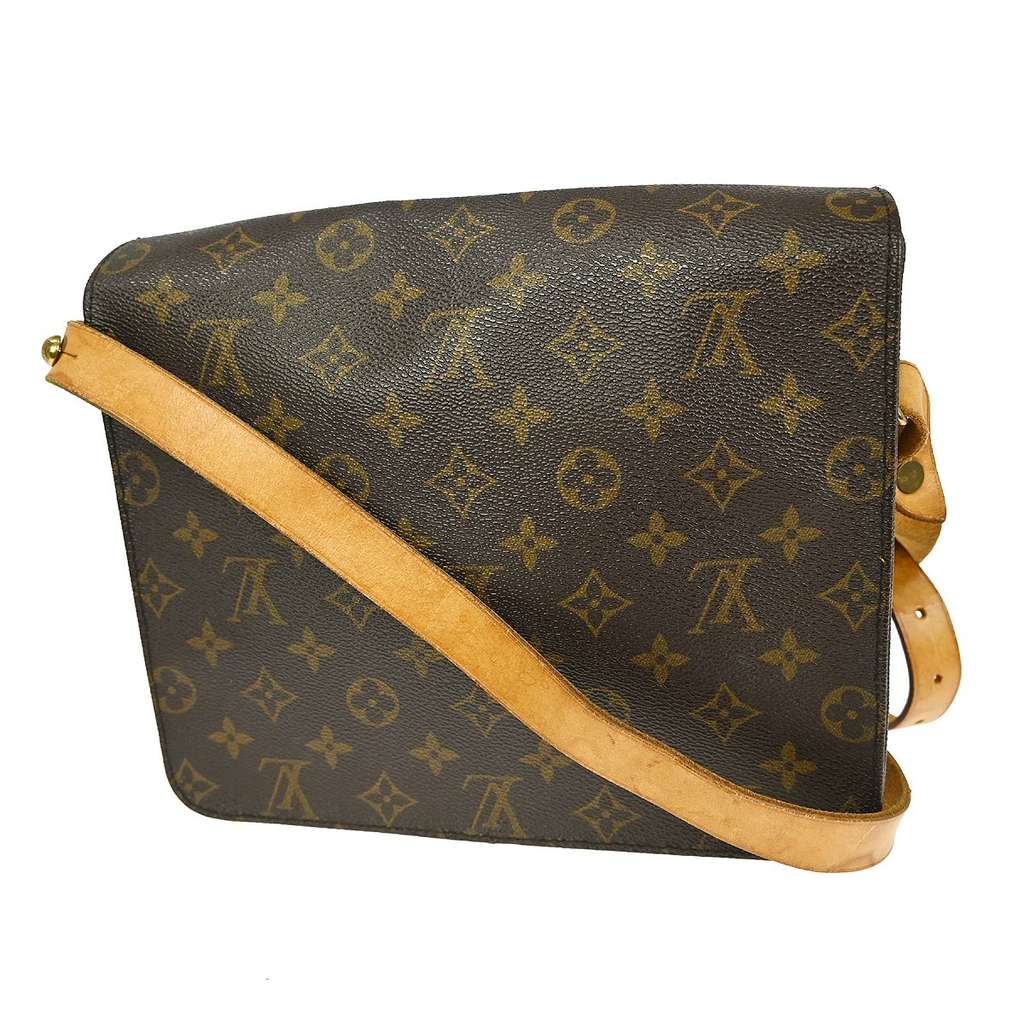 Louis Vuitton Cartouchiere Handbag Brown Canvas Good condition - Back View