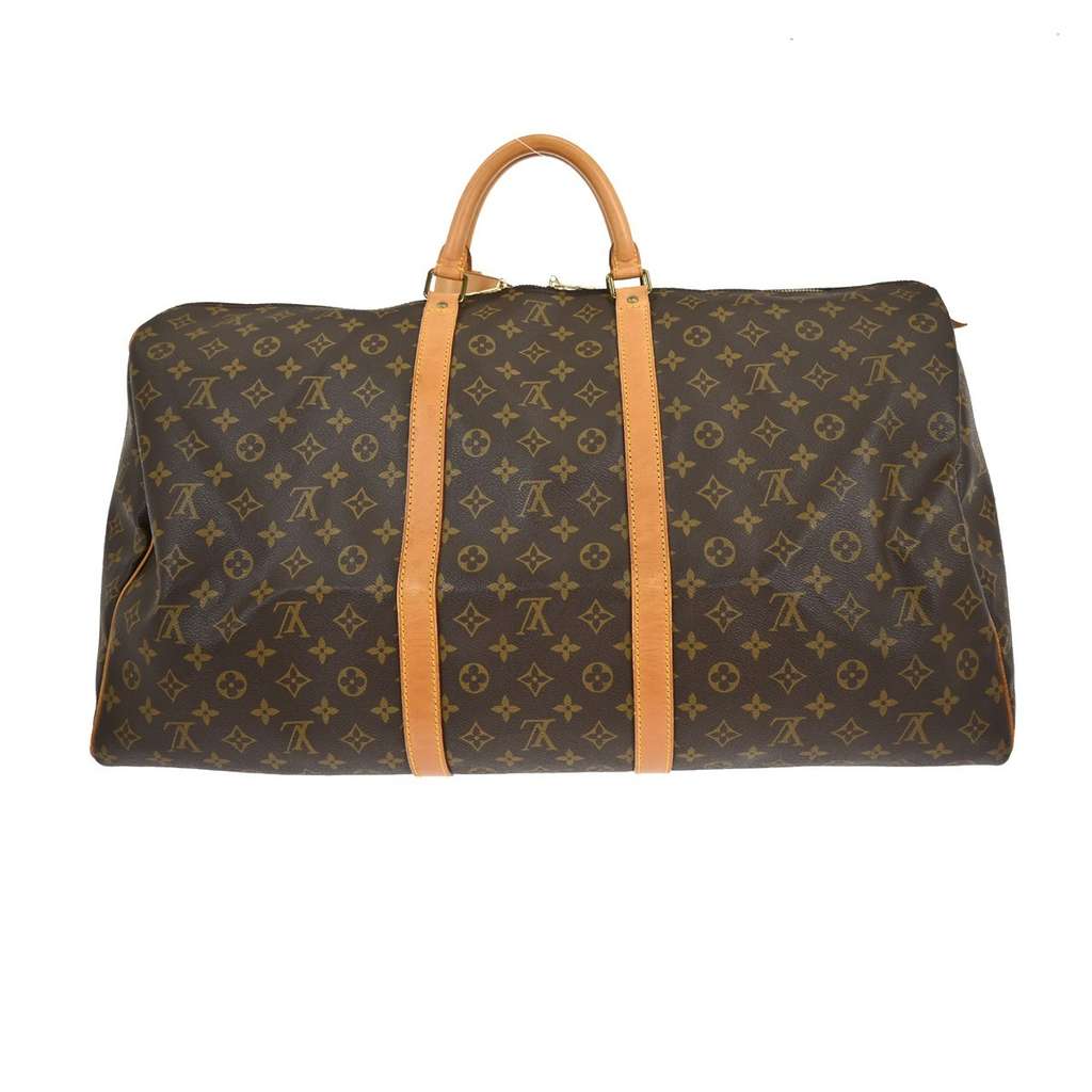 Louis Vuitton Keepall Bag Brown Canvas Good condition - Back View