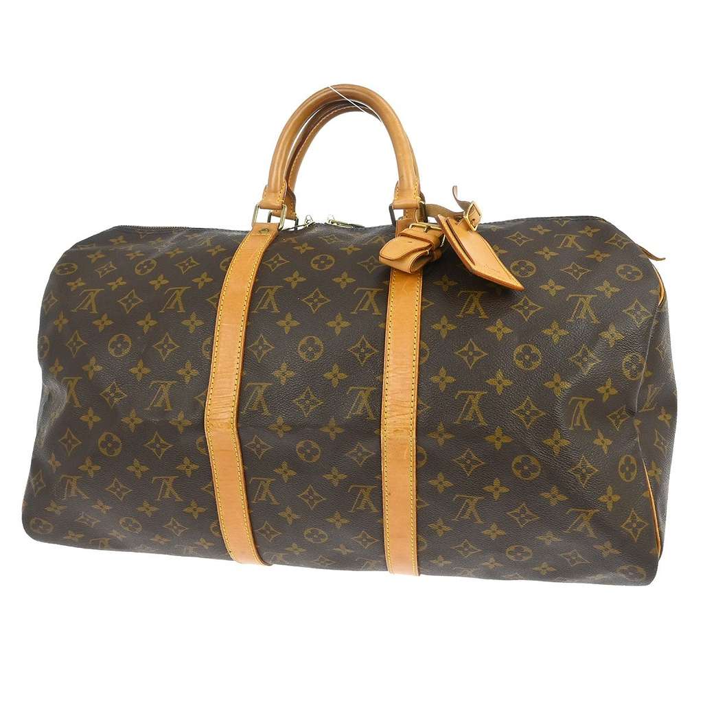 Louis Vuitton Keepall Bag Brown Canvas Very good condition - Back View