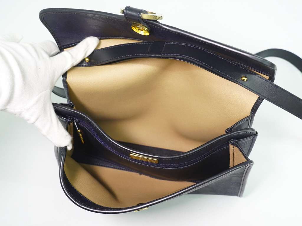 Christian Dior Trotter shoulder bag Navy Canvas Very good condition - Inside View