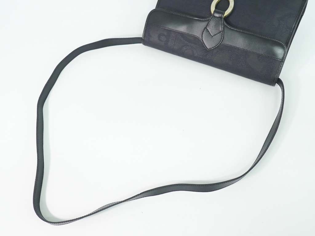Christian Dior Trotter shoulder bag Navy Canvas Very good condition - Box View