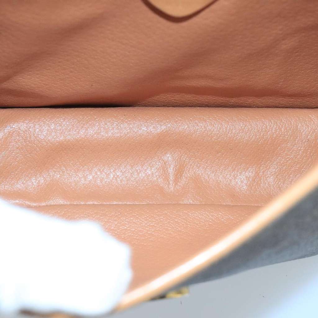 Celine Vintage Macadam Circle Logo Shoulder Bag Brown Canvas Very good condition - Box View