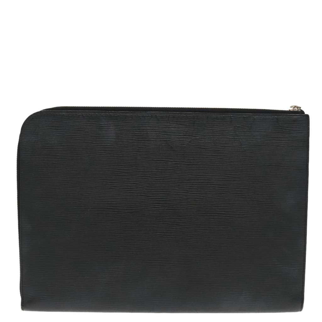 Louis Vuitton Pochette Jour Black Leather Good condition - Back View