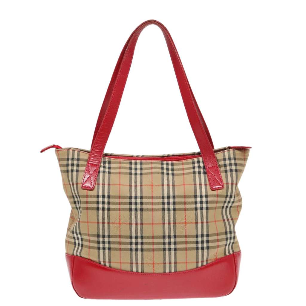 Burberry Nova Check Tote Beige Canvas Good condition - Back View