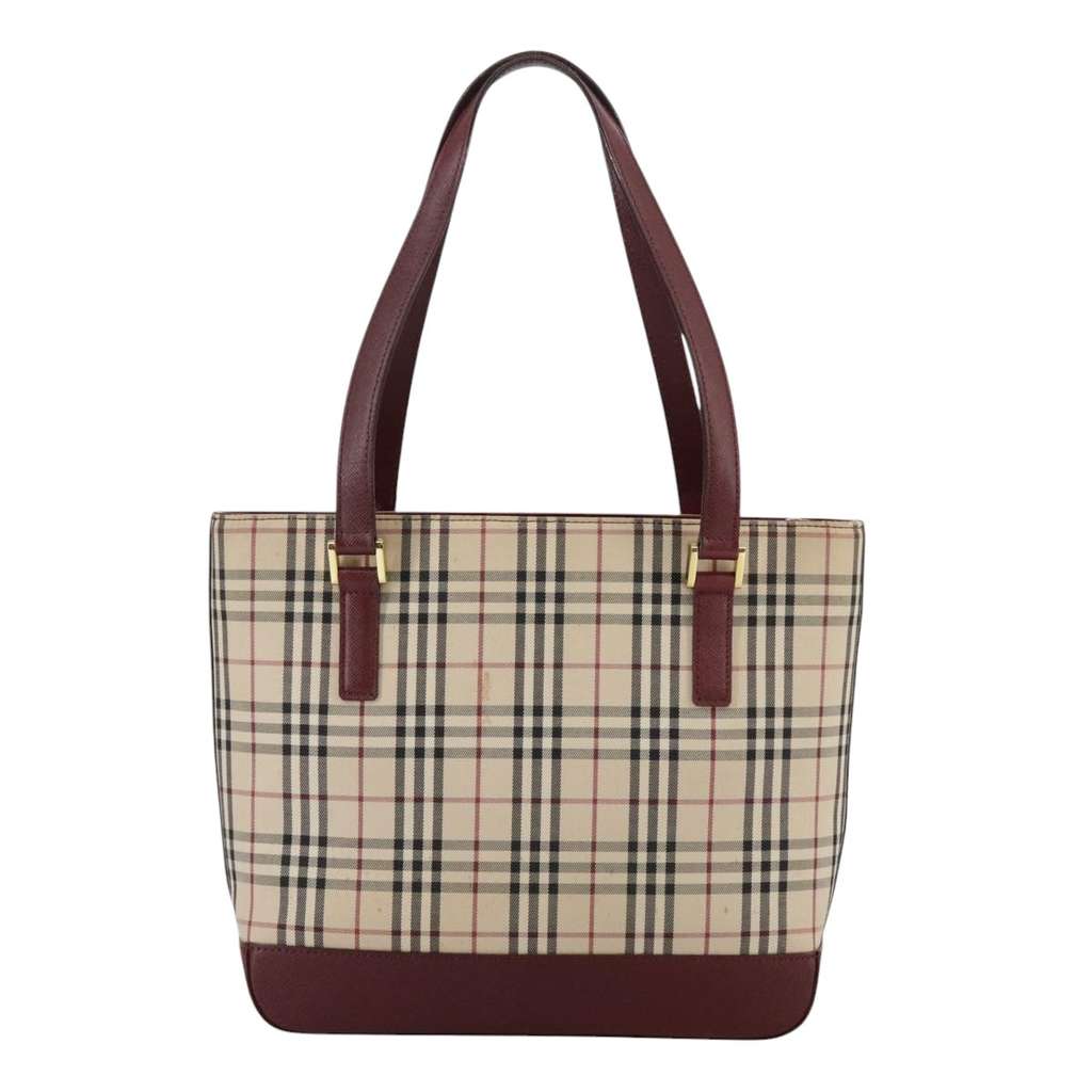 Burberry Nova Check Tote Beige Canvas Very good condition - Back View