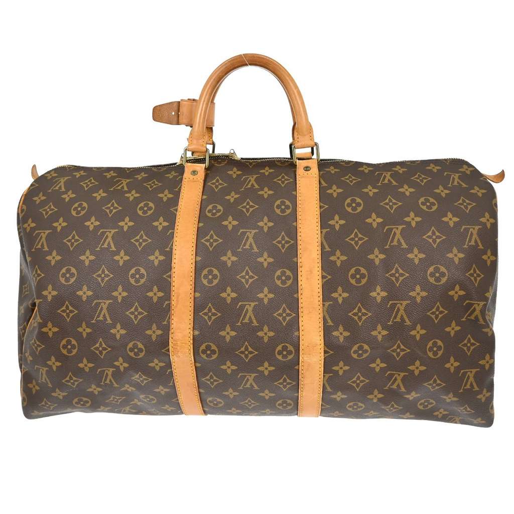 Louis Vuitton Keepall Bag Brown Canvas Very good condition - Back View