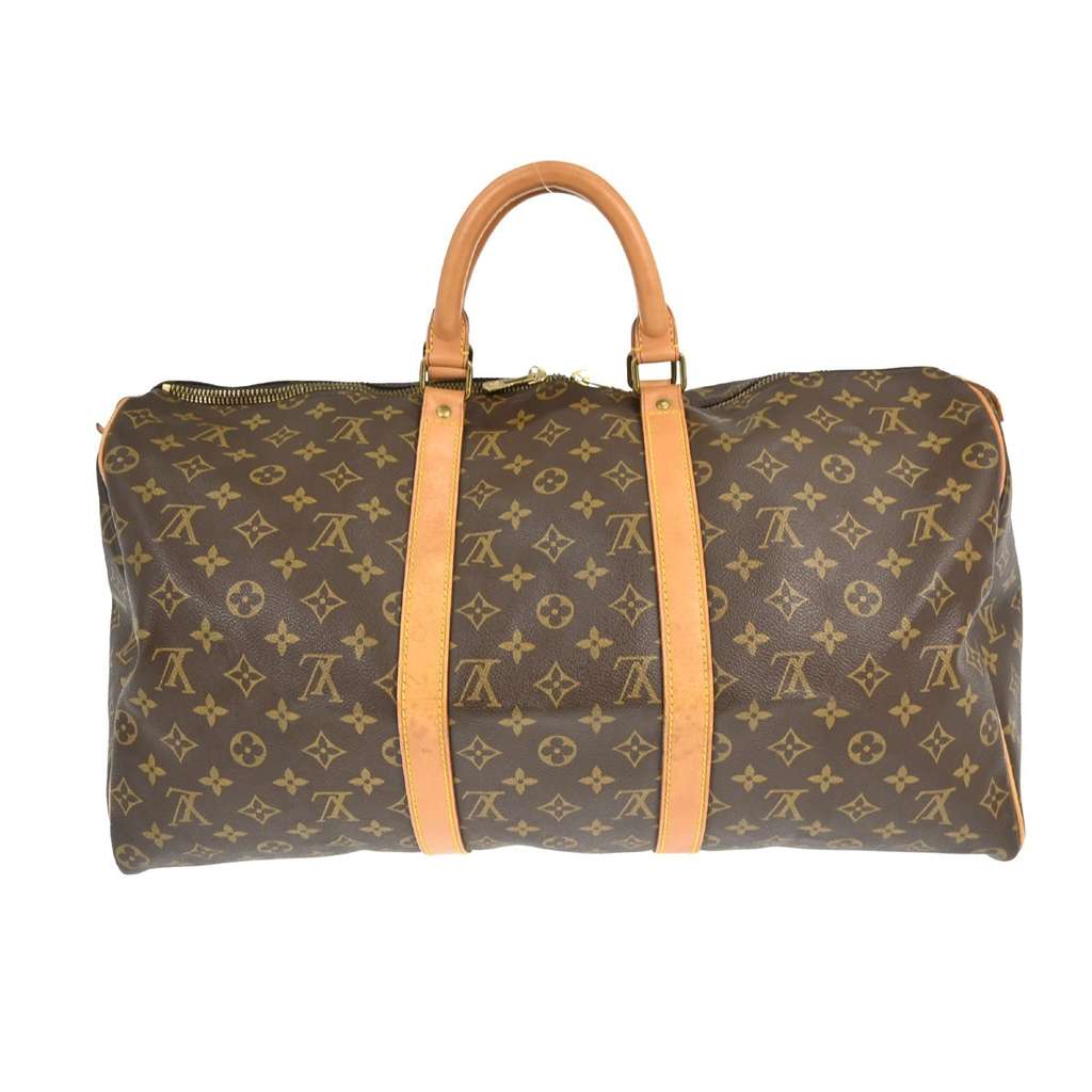 Louis Vuitton Keepall Bag Brown Canvas Very good condition - Back View