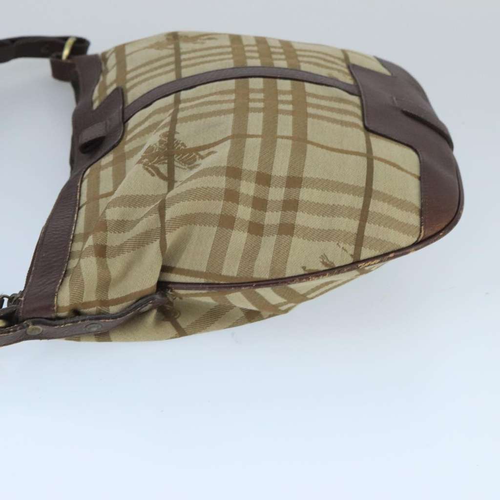 Burberry Nova check Shoulder bag Beige Canvas Good condition - Model View