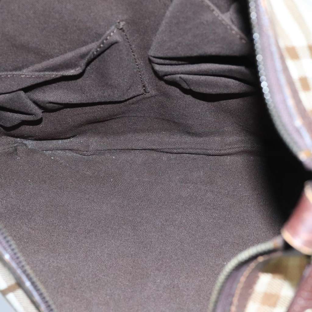 Burberry Nova check Shoulder bag Beige Canvas Good condition - Box View