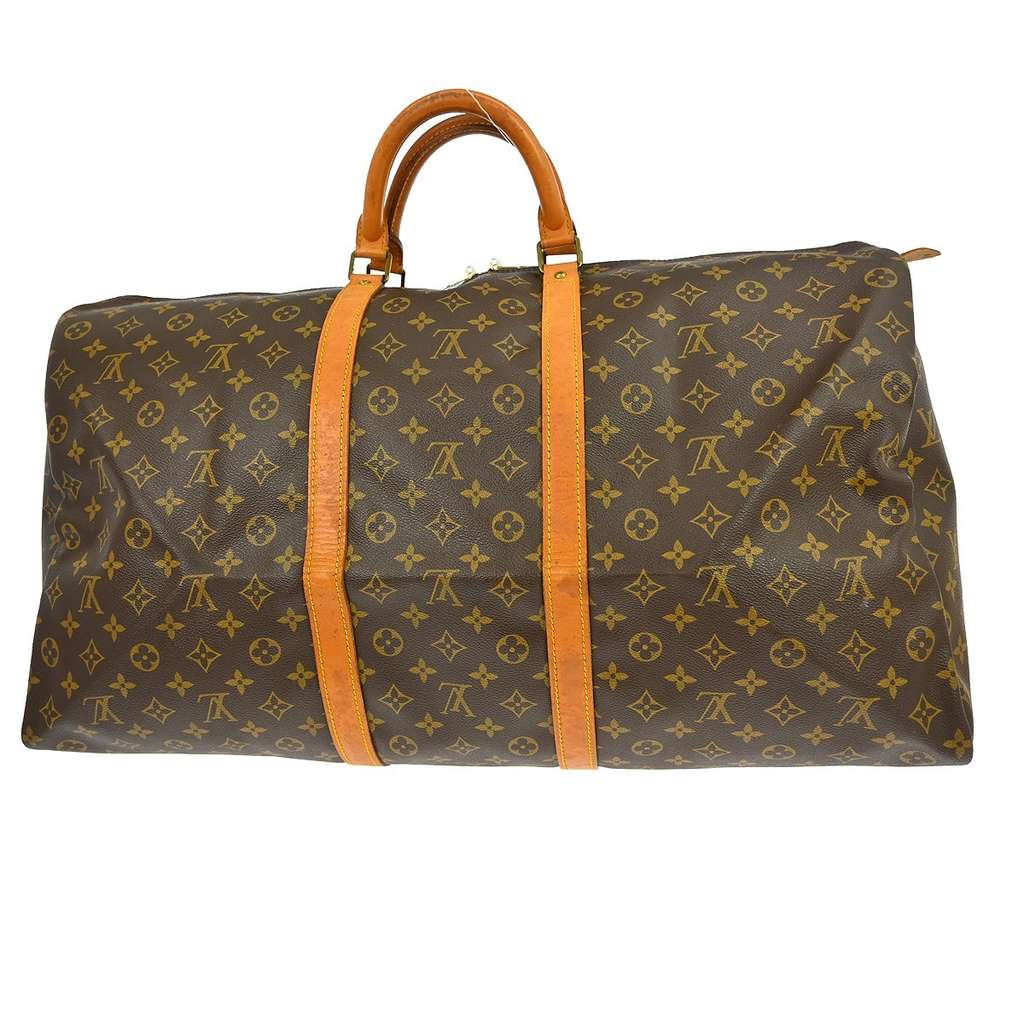 Louis Vuitton Keepall Bag Brown Canvas Very good condition - Back View