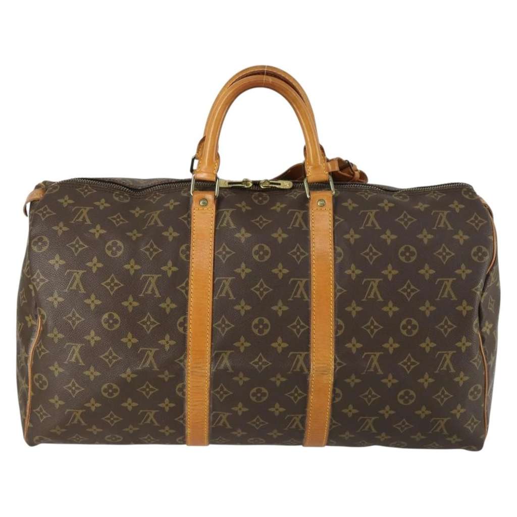 Louis Vuitton Keepall Bag Brown Canvas Good condition - Back View