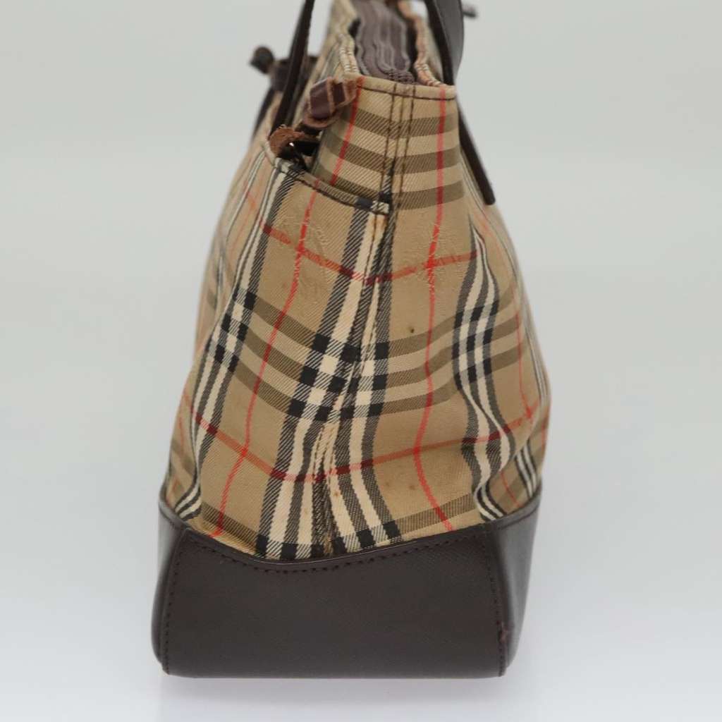 Burberry Nova Check Handbag Beige Canvas Good condition - Model View