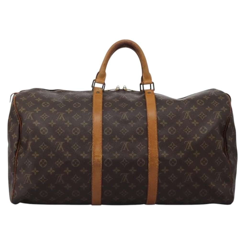 Louis Vuitton Keepall Bag Brown Canvas Good condition - Back View