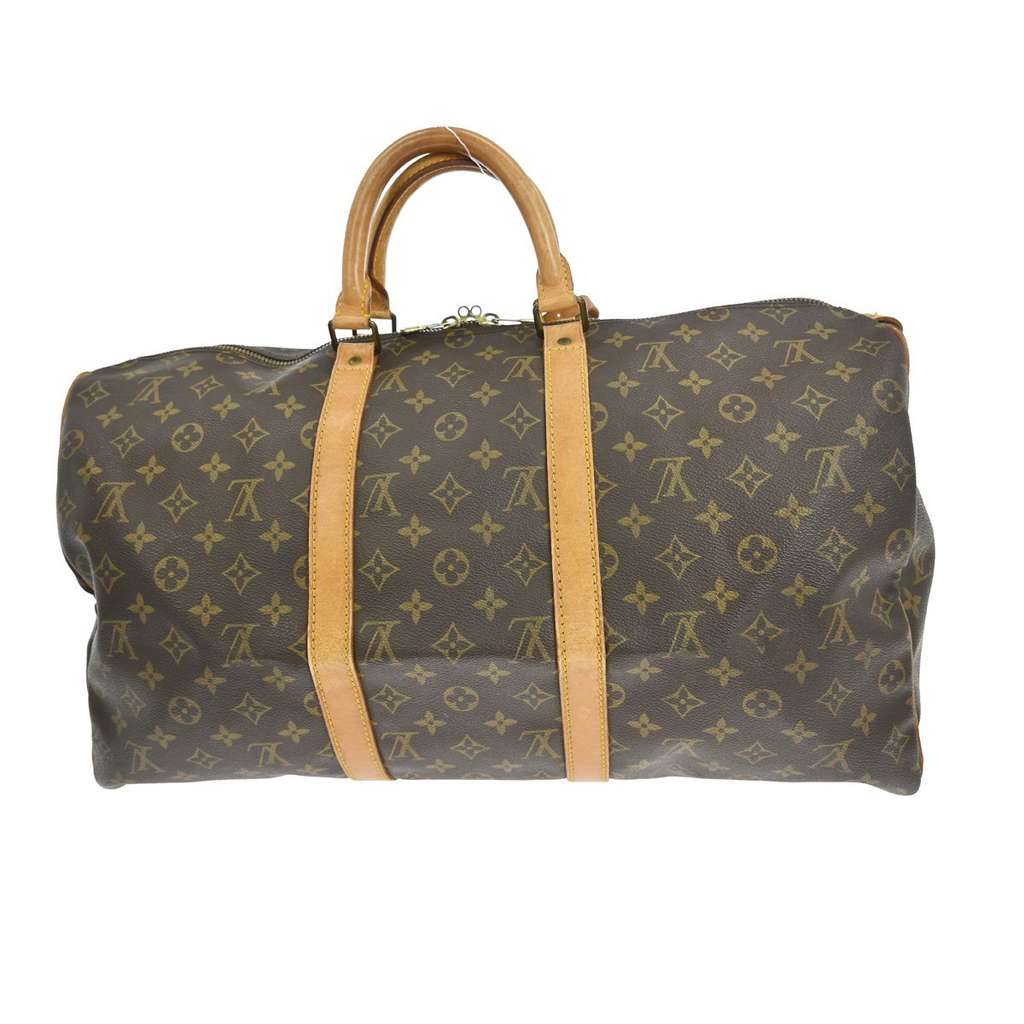 Louis Vuitton Keepall Bag Brown Leather Good condition - Back View