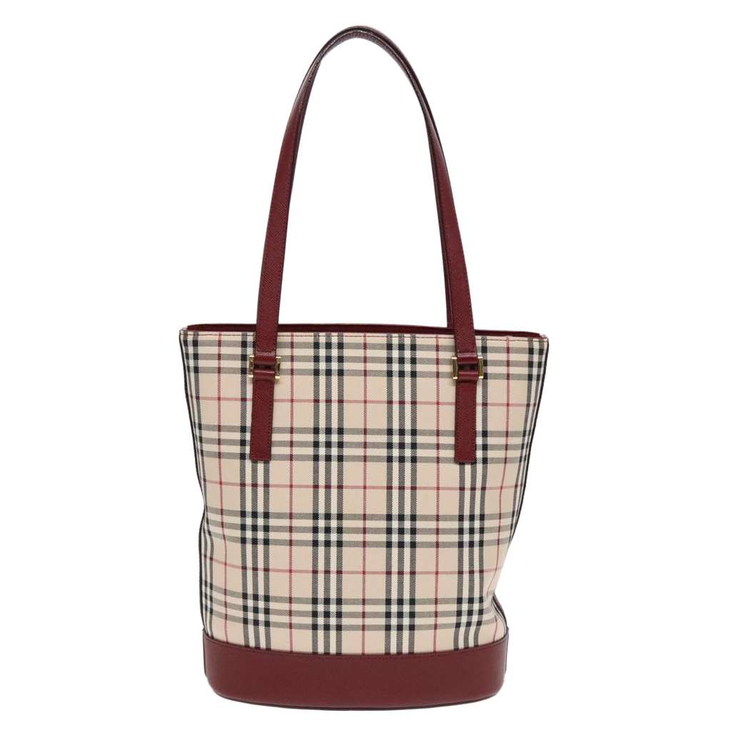 Burberry Nova Check Tote Beige Canvas Very good condition - Back View