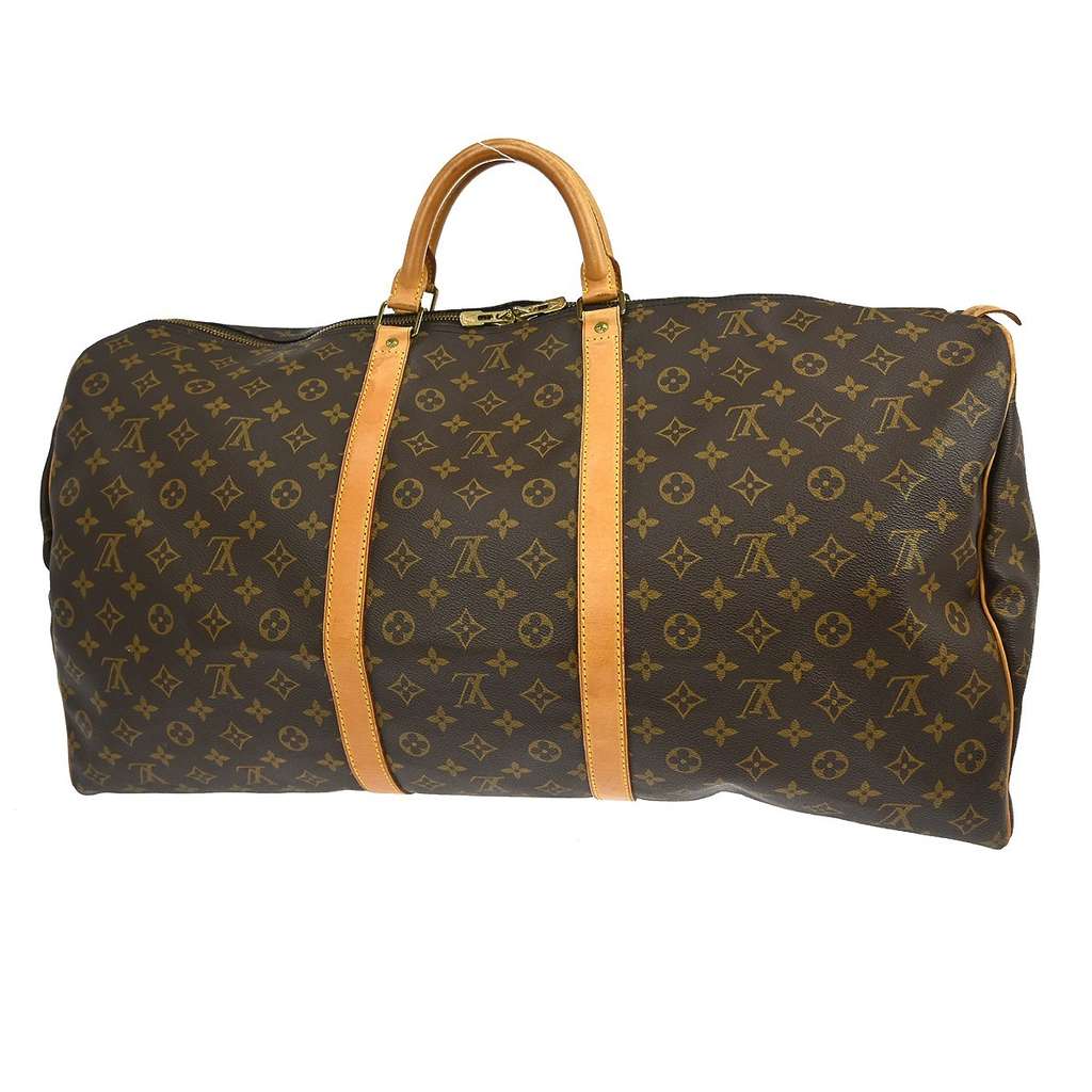 Louis Vuitton Keepall Bag Brown Canvas Good condition - Back View