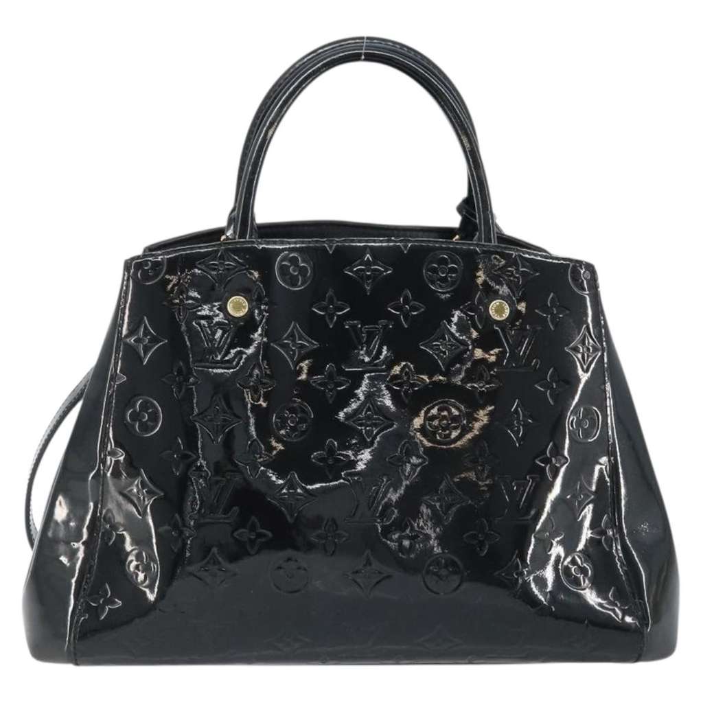 Louis Vuitton Montaigne Handbag Black Very good condition - Back View