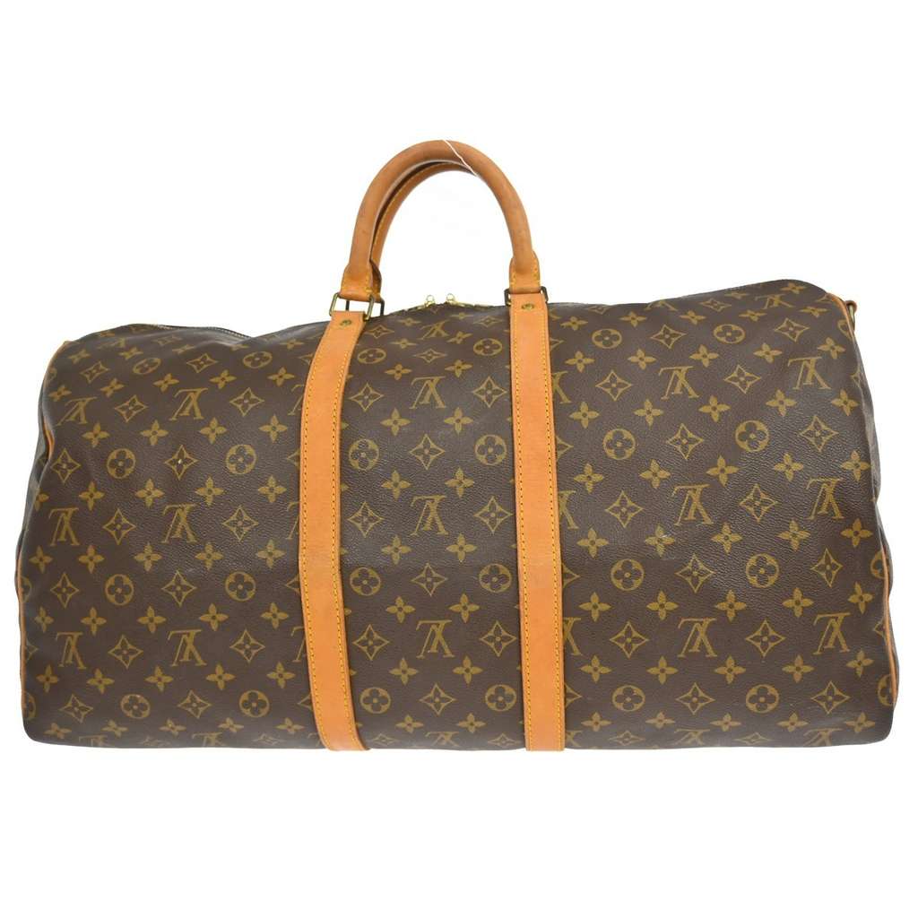 Louis Vuitton Keepall Bag Brown Canvas Good condition - Back View