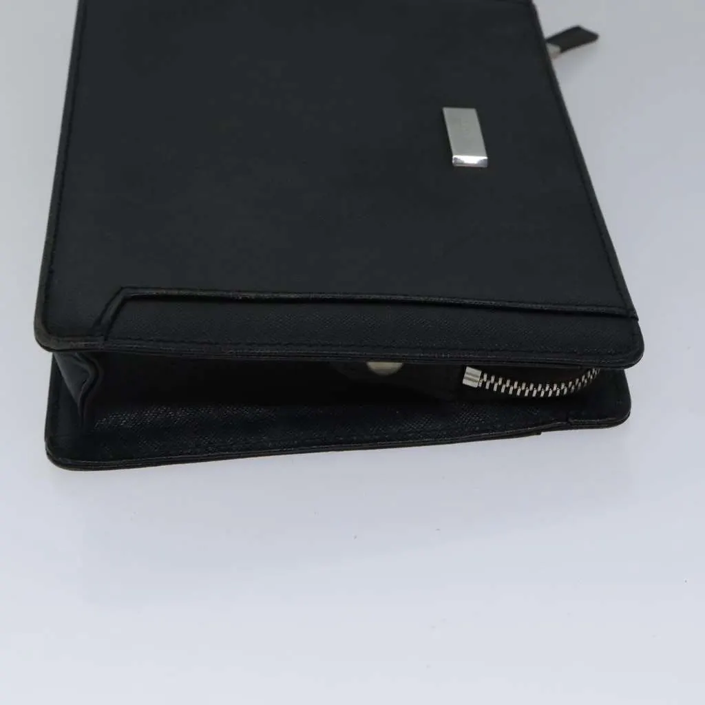 Burberry Vintage Pouch Black Leather Good - Inside View