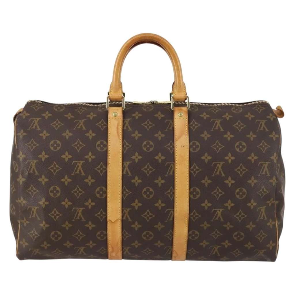 Louis Vuitton Keepall Bag Brown Canvas Good condition - Back View