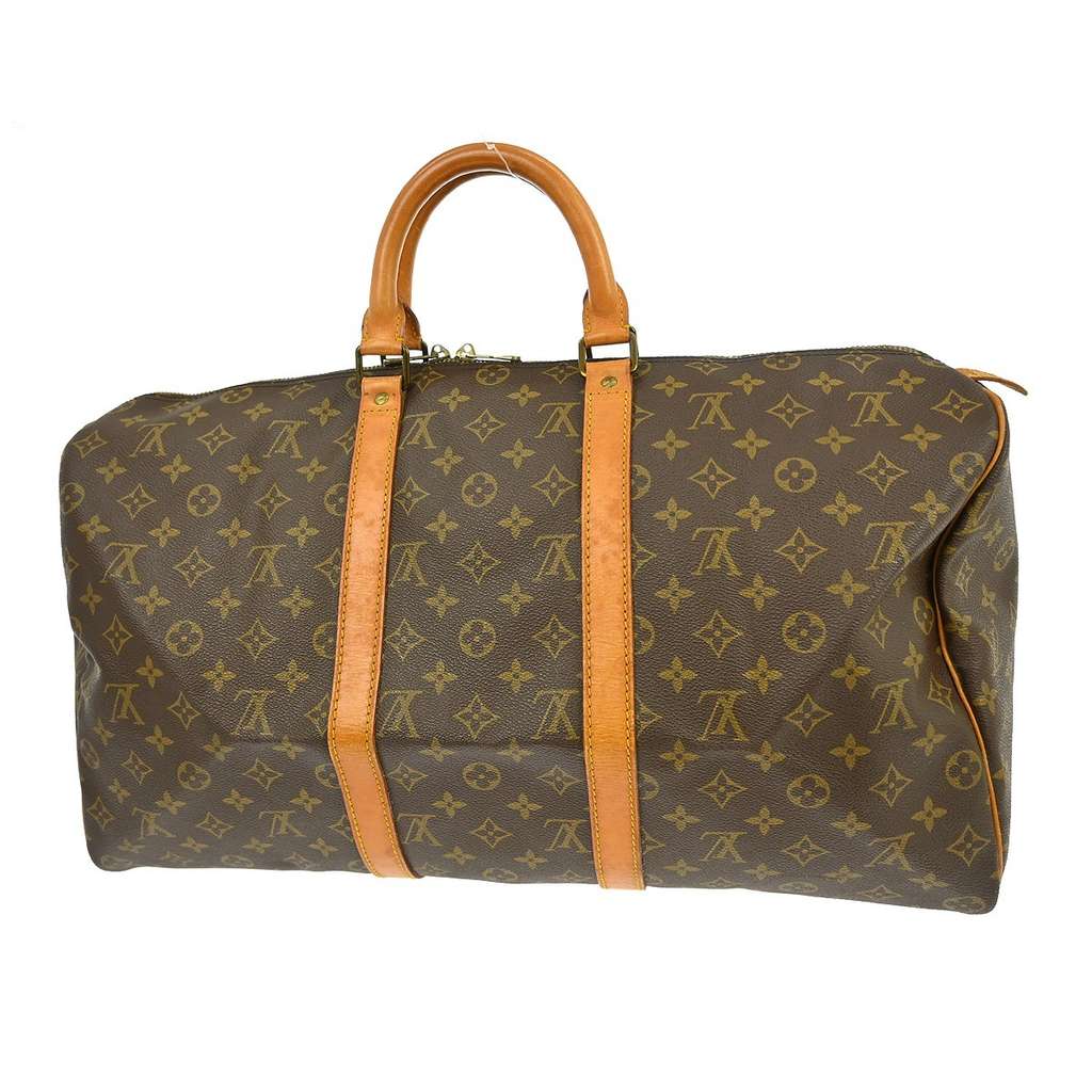 Louis Vuitton Keepall Bag Brown Canvas Good condition - Back View
