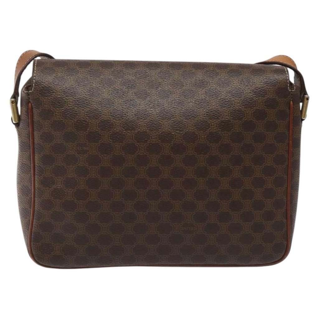 Celine Macadam Shoulder Bag Brown Canvas Very good condition - Back View