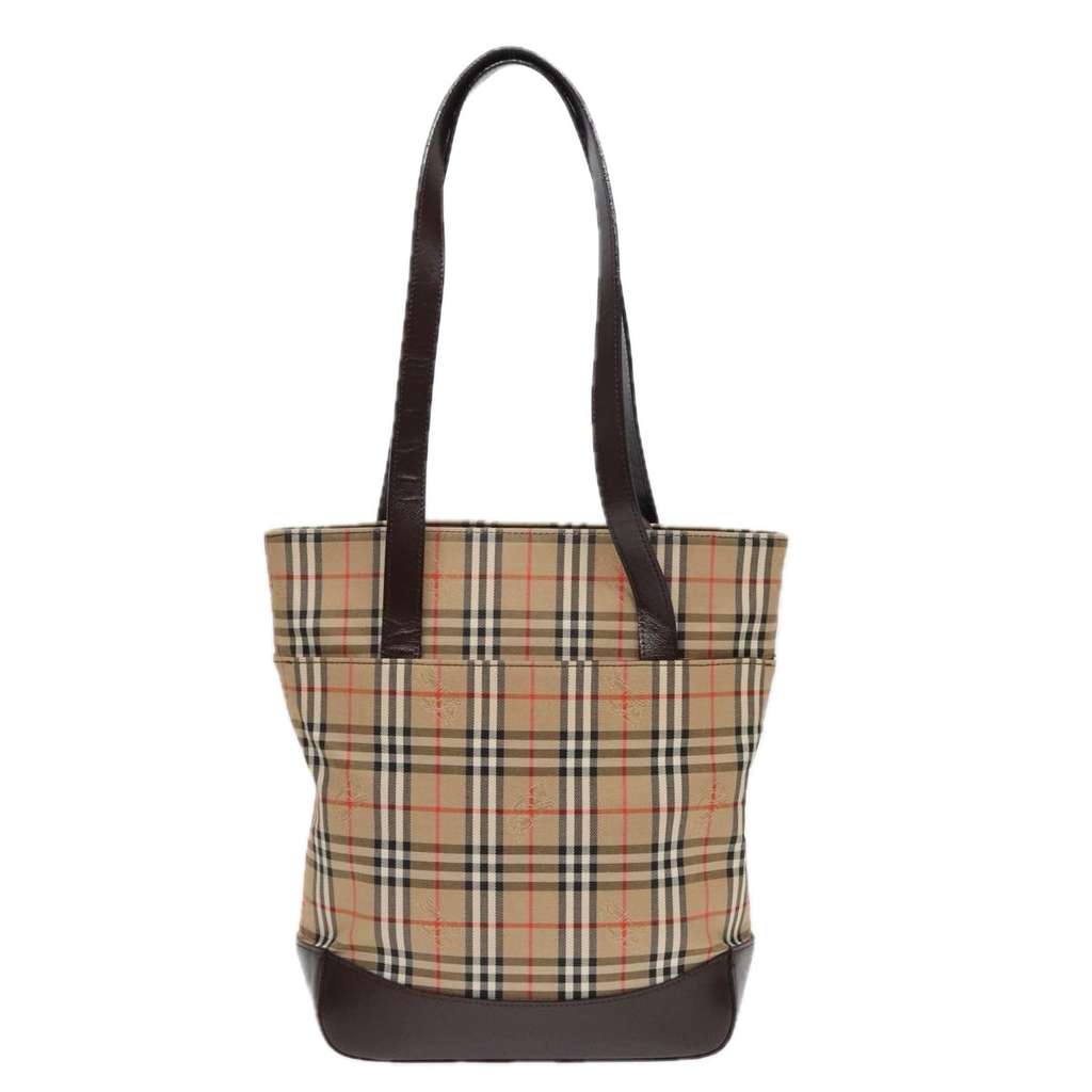 Burberry Nova Check Tote Beige Canvas Good condition - Back View