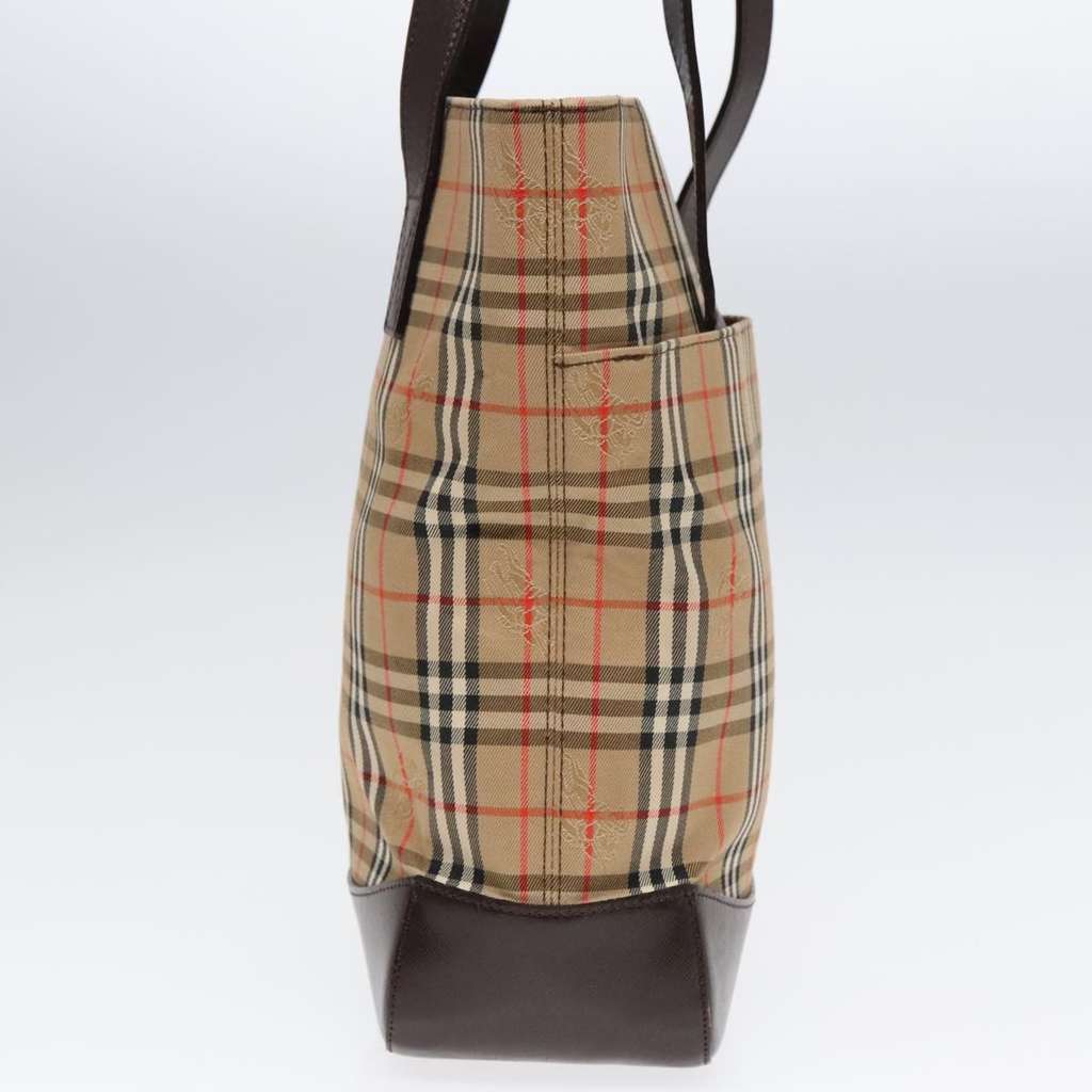 Burberry Nova Check Tote Beige Canvas Good condition - Model View