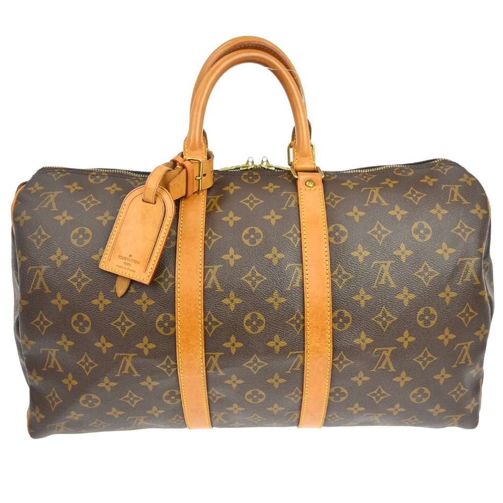 Louis Vuitton Keepall Bag Brown Canvas Good condition - Back View