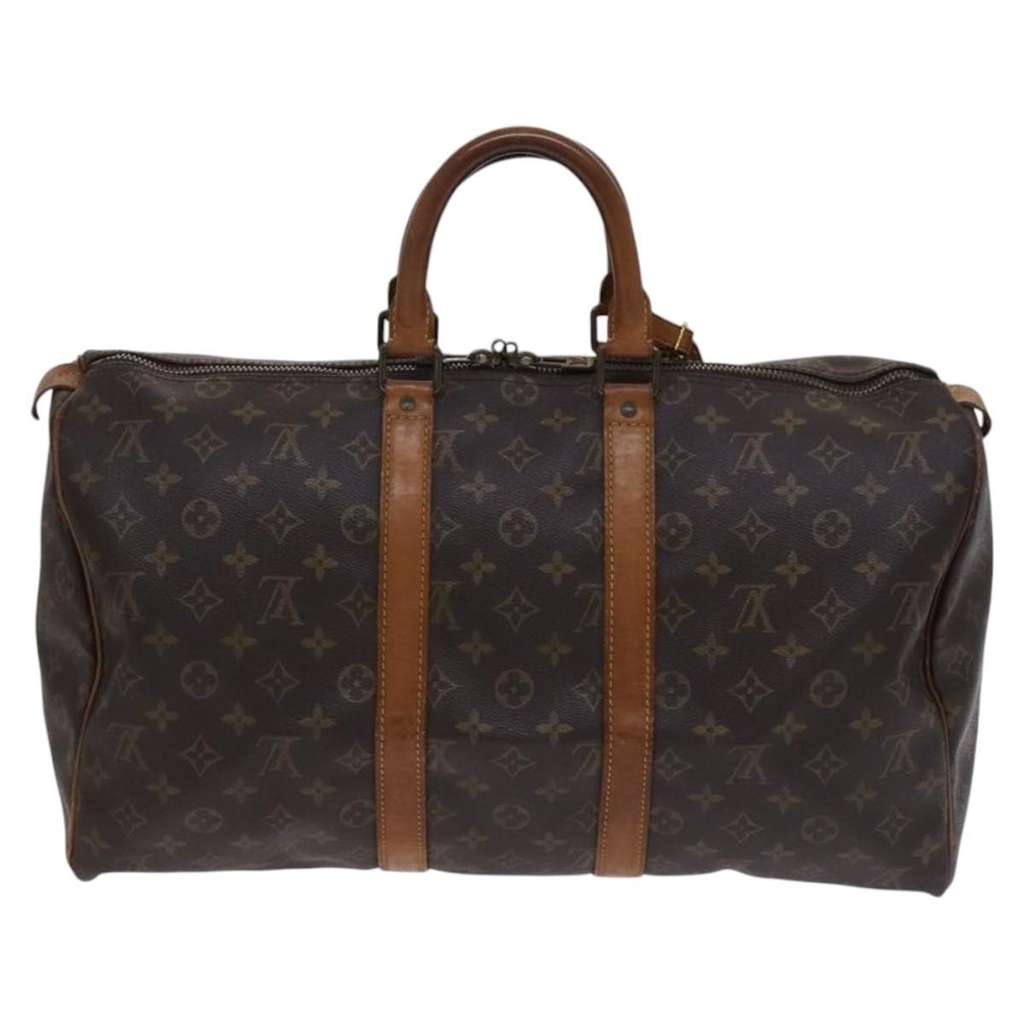 Louis Vuitton Keepall Bag Brown Canvas Good condition - Back View