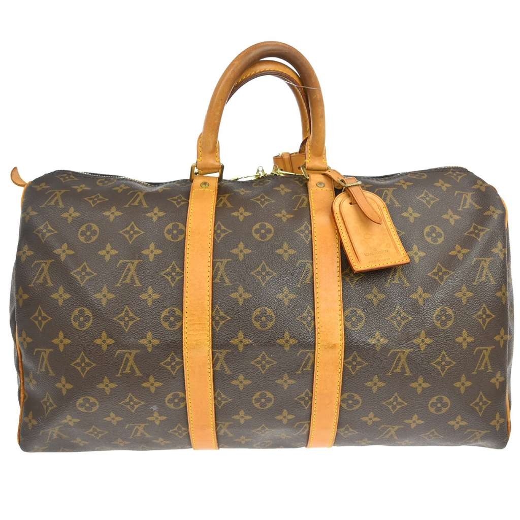 Louis Vuitton Keepall Bag Brown Canvas Good condition - Back View