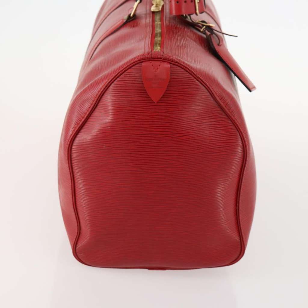 Louis Vuitton Keepall Bag Red Leather Good condition - Model View