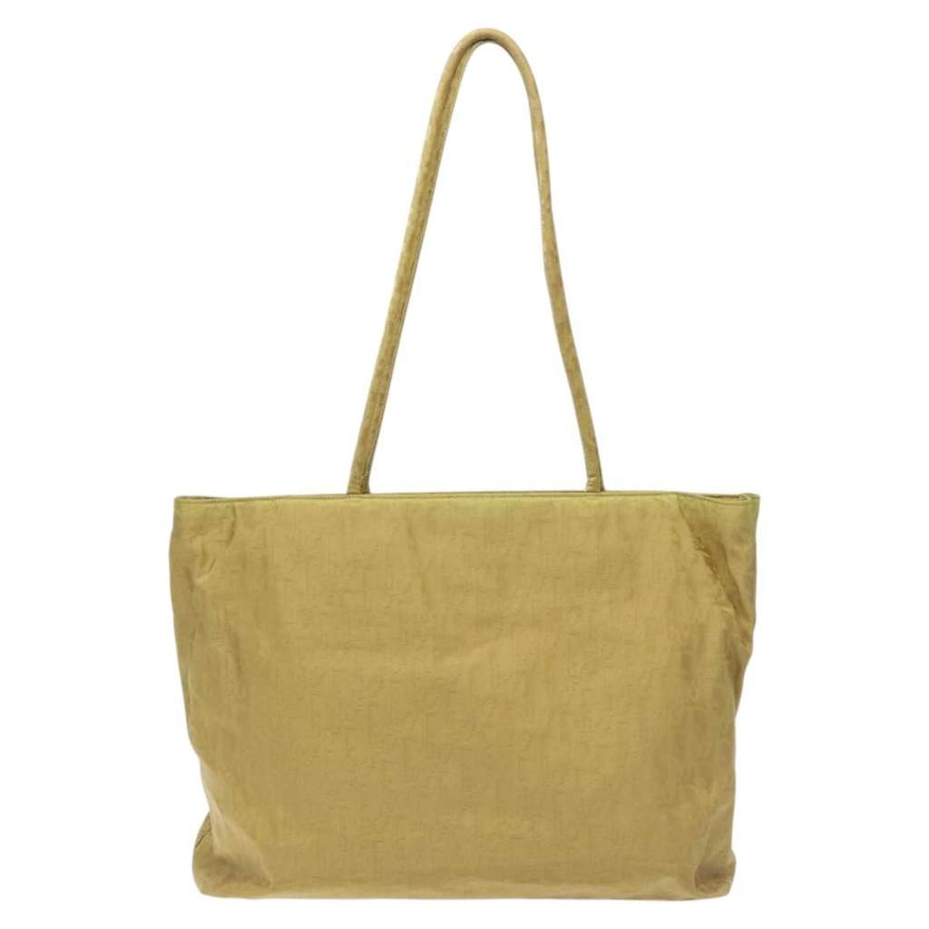 Christian Dior Vintage Lady Dior Tote Yellow Canvas Very good condition - Back View