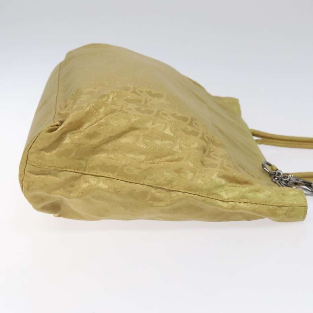 Christian Dior Vintage Lady Dior Tote Yellow Canvas Very good condition - Inside View